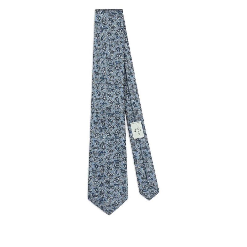 Silk Jacquard Tie With Micro Paisley Motif Women